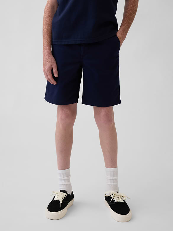 Kids Uniform Stretch Relaxed Khaki Shorts
