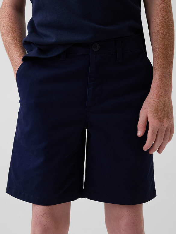 Kids Uniform Stretch Relaxed Khaki Shorts