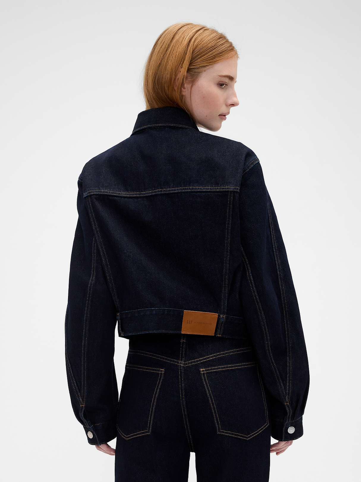 Gap × Victoria Beckham Relaxed Crop Denim Jacket | Gap