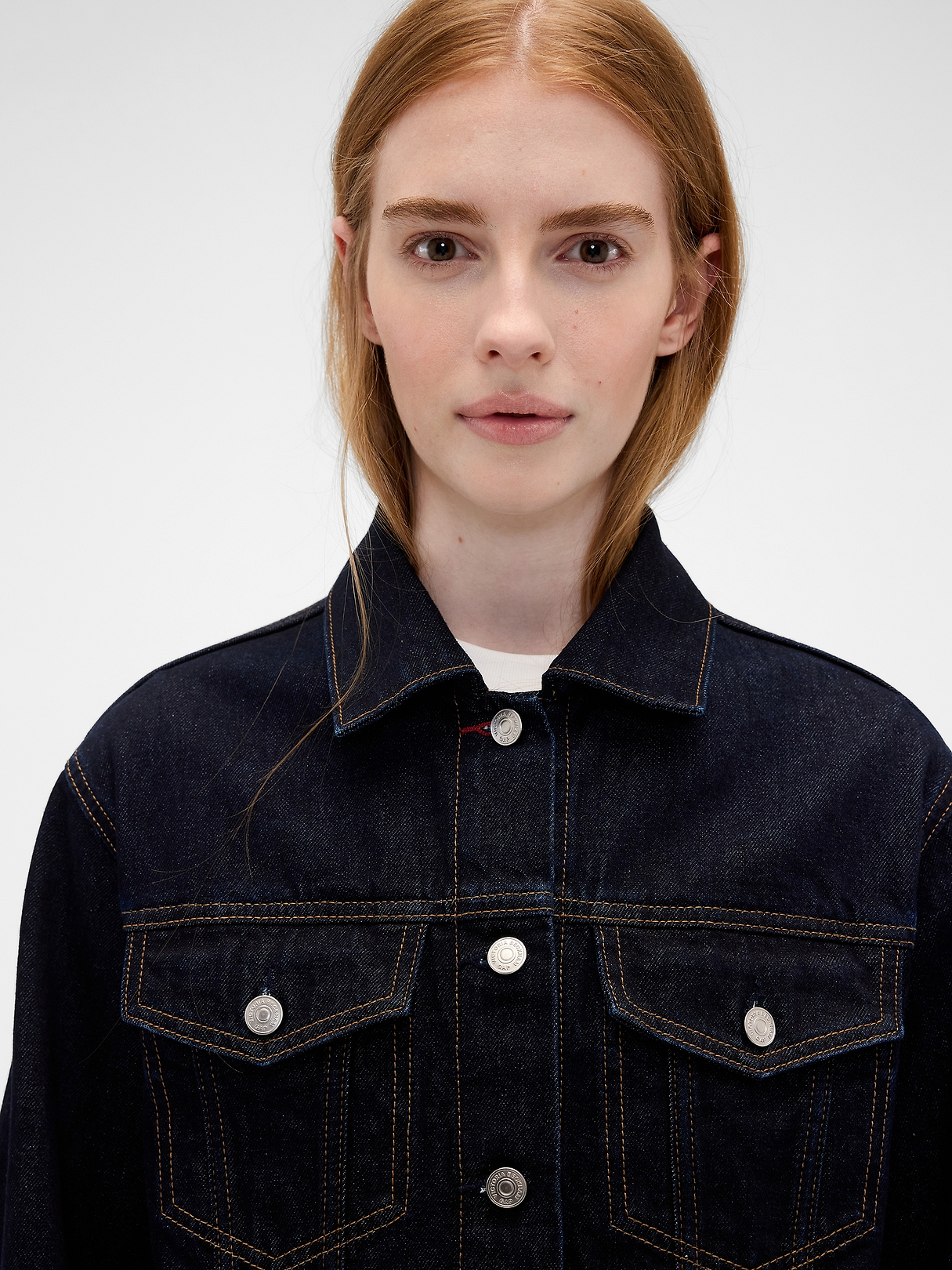 Gap × Victoria Beckham Relaxed Crop Denim Jacket | Gap