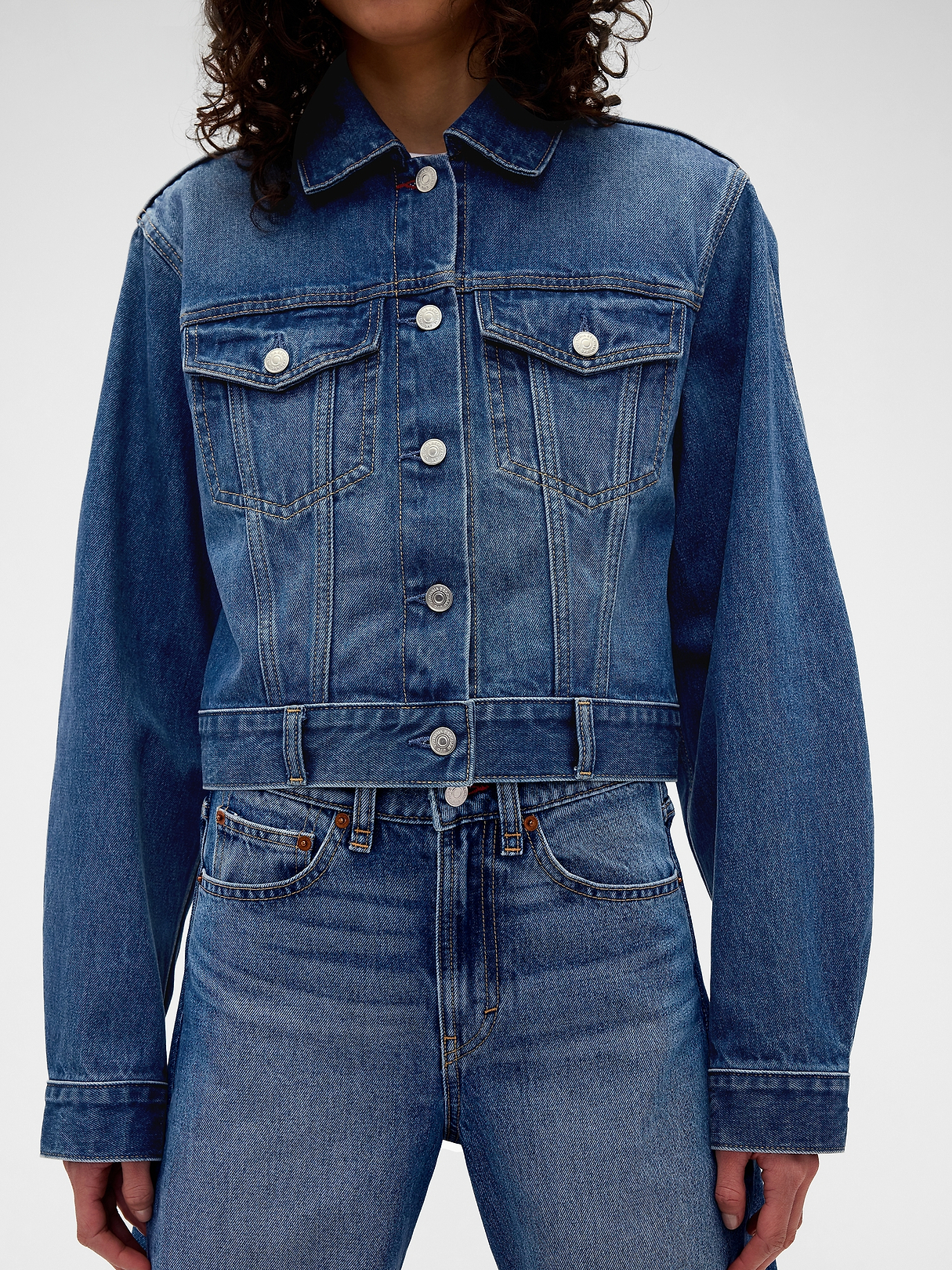 Gap × Victoria Beckham Relaxed Crop Denim Jacket | Gap