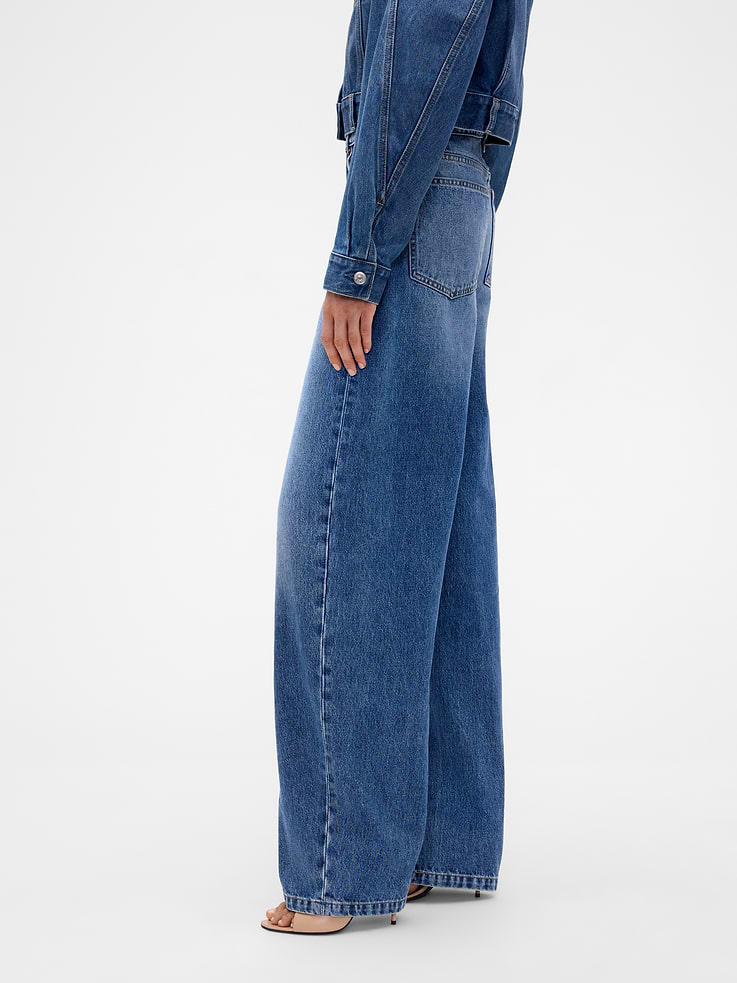 Image 3 of 9, Gap × Victoria Beckham High Rise Arc Jeans