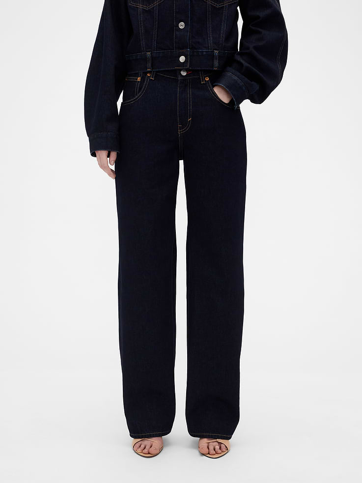 Image 2 of 7, Gap × Victoria Beckham High Rise Straight Jeans