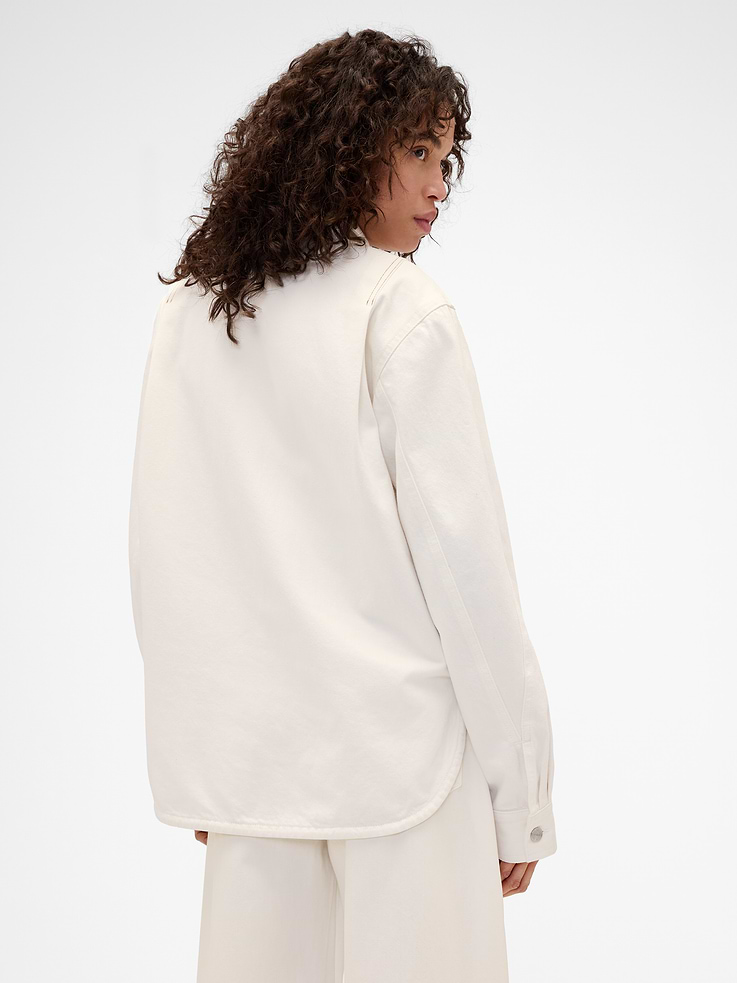 Image number 3 showing, Gap × Victoria Beckham Denim Zip Shirt