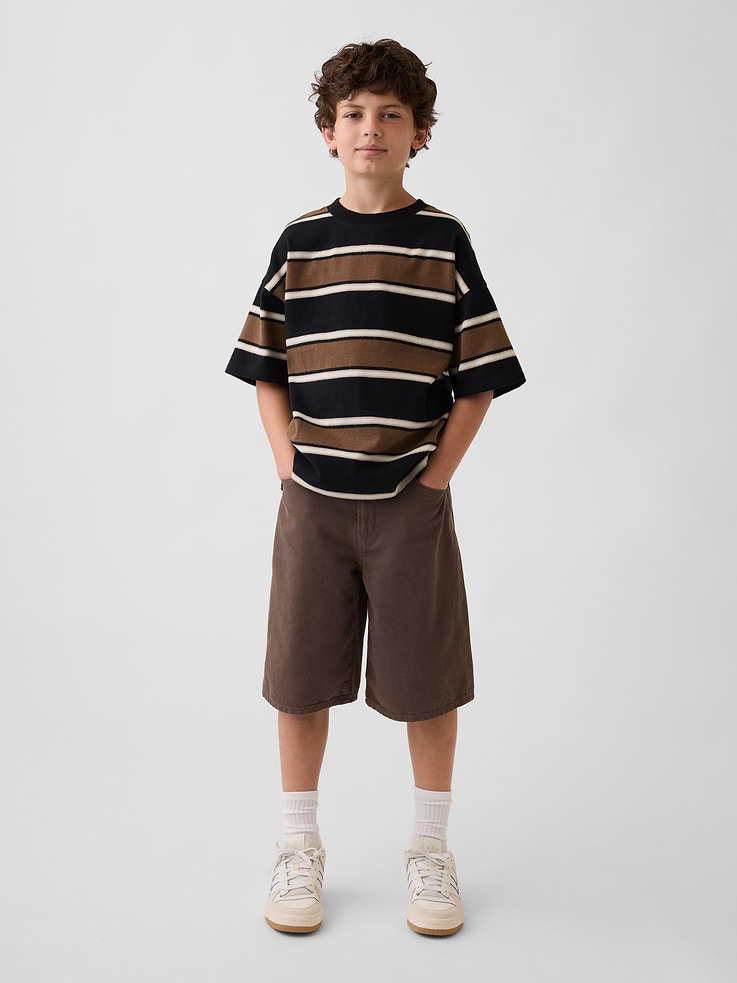 Image number 1 showing, Kids Baggy Denim Shorts