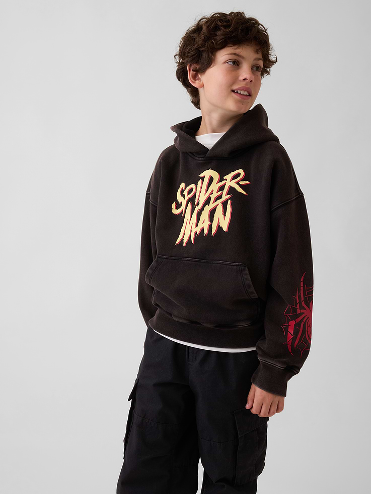 Image number 1 showing, Kids Marvel VintageSoft Spider-Man Relaxed Hoodie