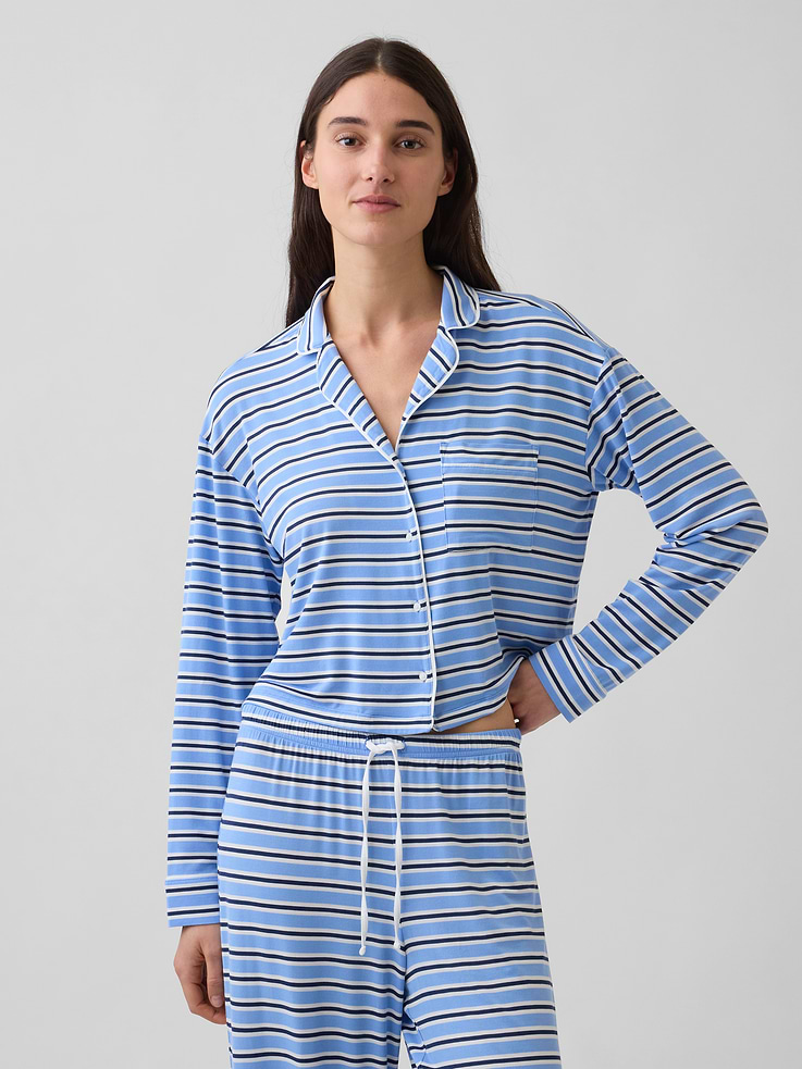 Image number 1 showing, SoftMade Modal Crop PJ Top