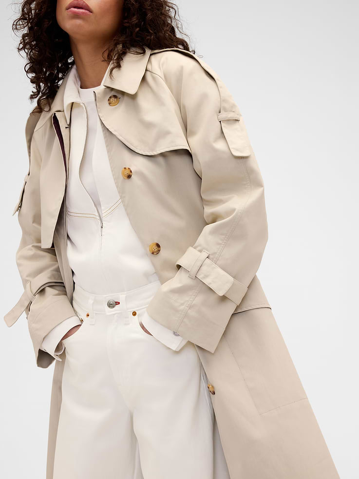 Image 4 of 4, Gap × Victoria Beckham Trench Coat