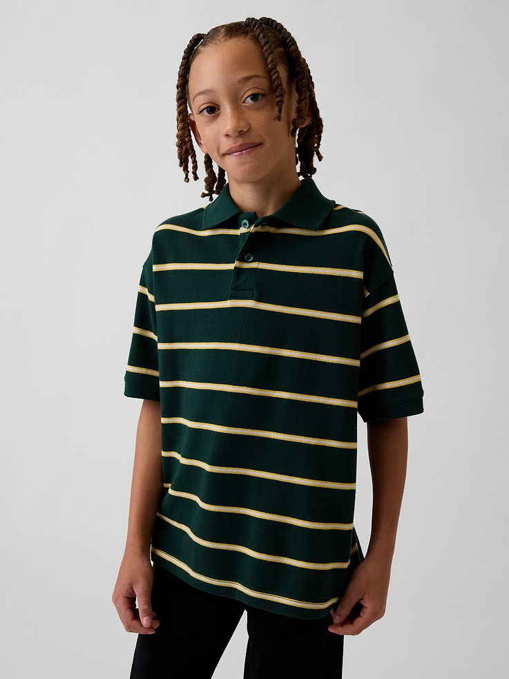 Image number 1 showing, Kids Relaxed Pique Polo Shirt