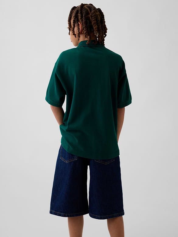 Kids Relaxed Pique Polo Shirt