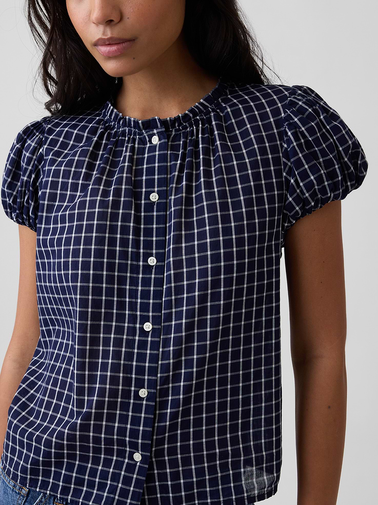 Image number 4 showing, Print Puff Sleeve Top