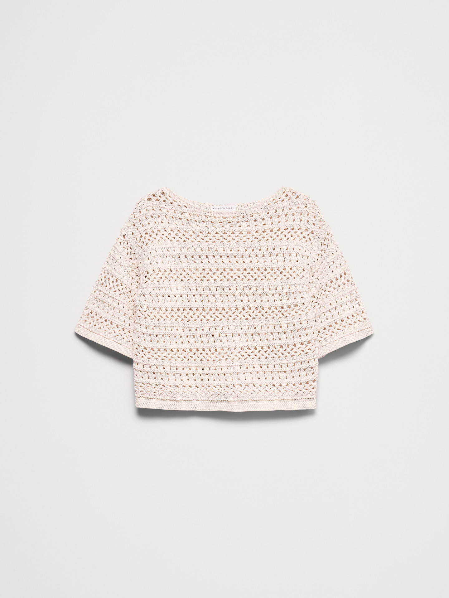 Image number 4 showing, Coastal Cotton Crochet Sweater Tee