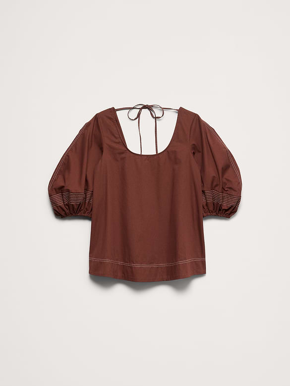 Cotton Scoop-Back Top