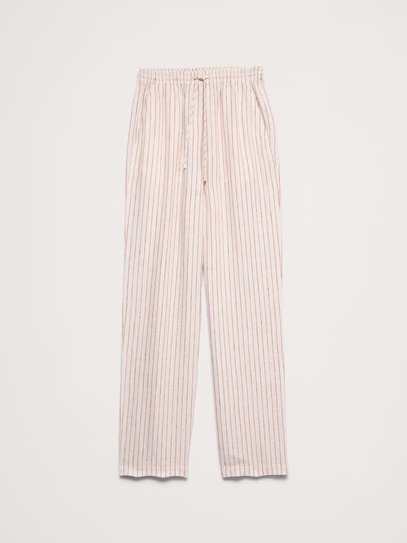 The Getaway Straight-Leg Pull-On Pant in Linen