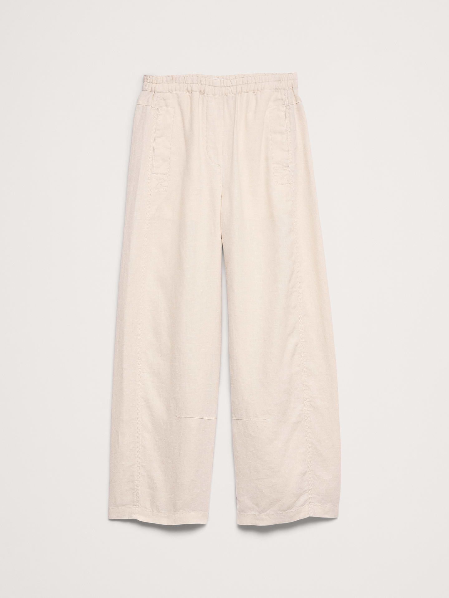 L'image numéro 5 présente Pantalon de peintre décontracté à taille mi-basse extensible en lin