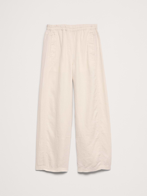 Mid-Rise Relaxed Painter Pull-On Pant in Linen