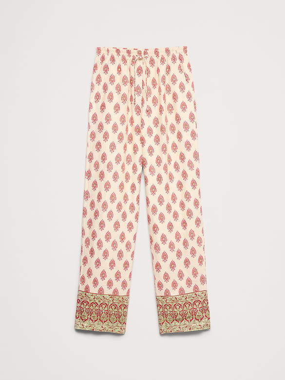 The Getaway Straight-Leg Pull-On Pant in Linen