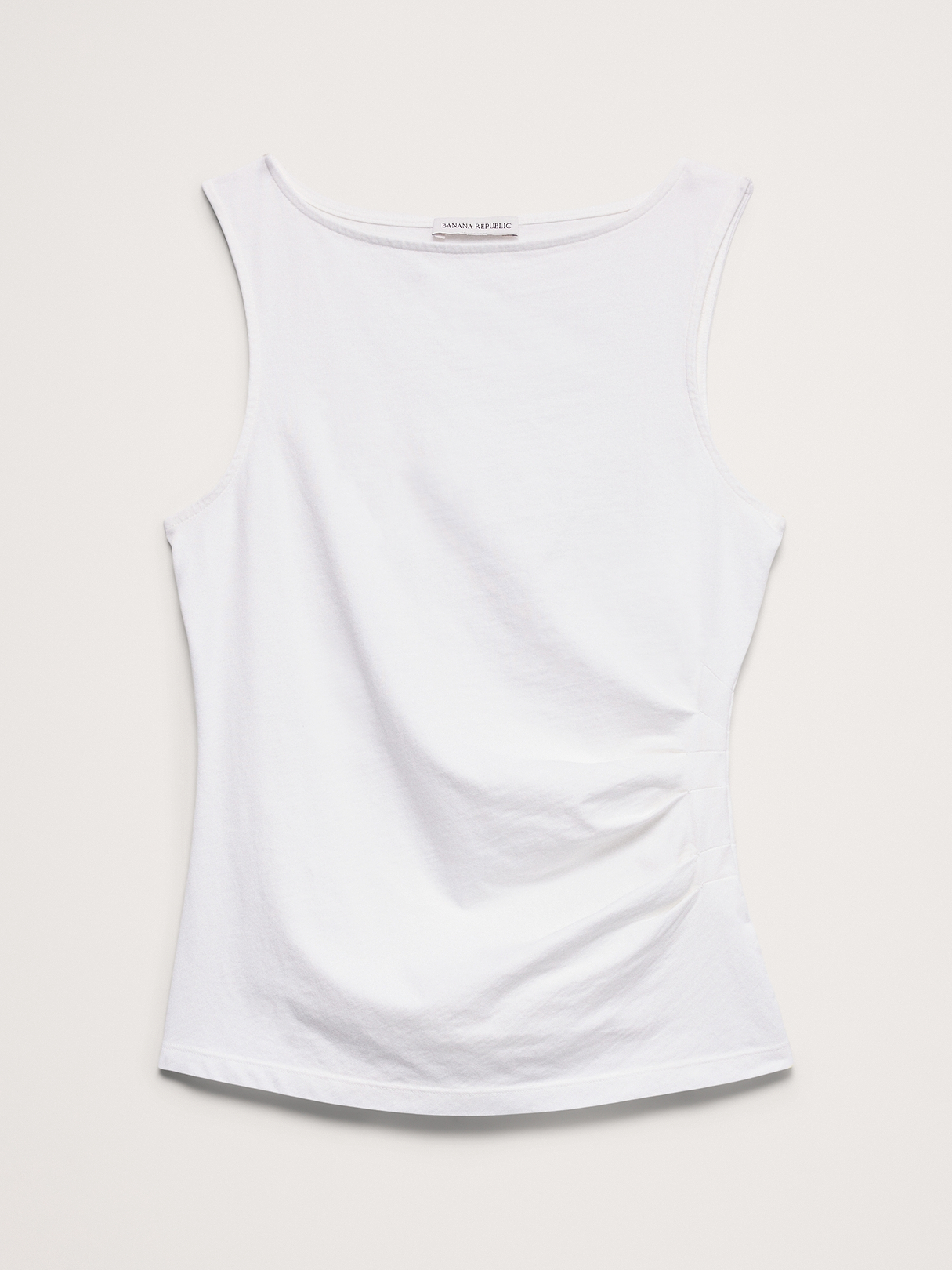 Vintage Cotton Ruched-Side Tank | Banana Republic