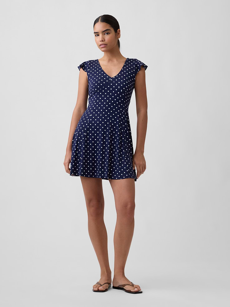 Image number 1 showing, V-Neck Mini Dress