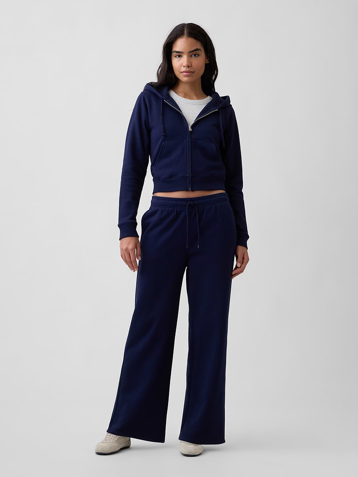 Image number 3 showing, Cropped Fleece Zip Hoodie