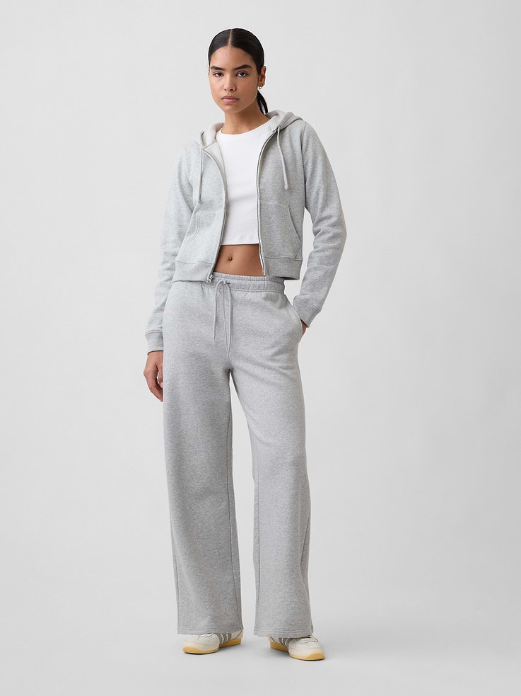 Image number 3 showing, Cropped Fleece Zip Hoodie