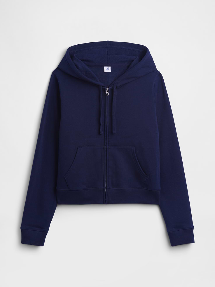Image number 5 showing, Cropped Fleece Zip Hoodie