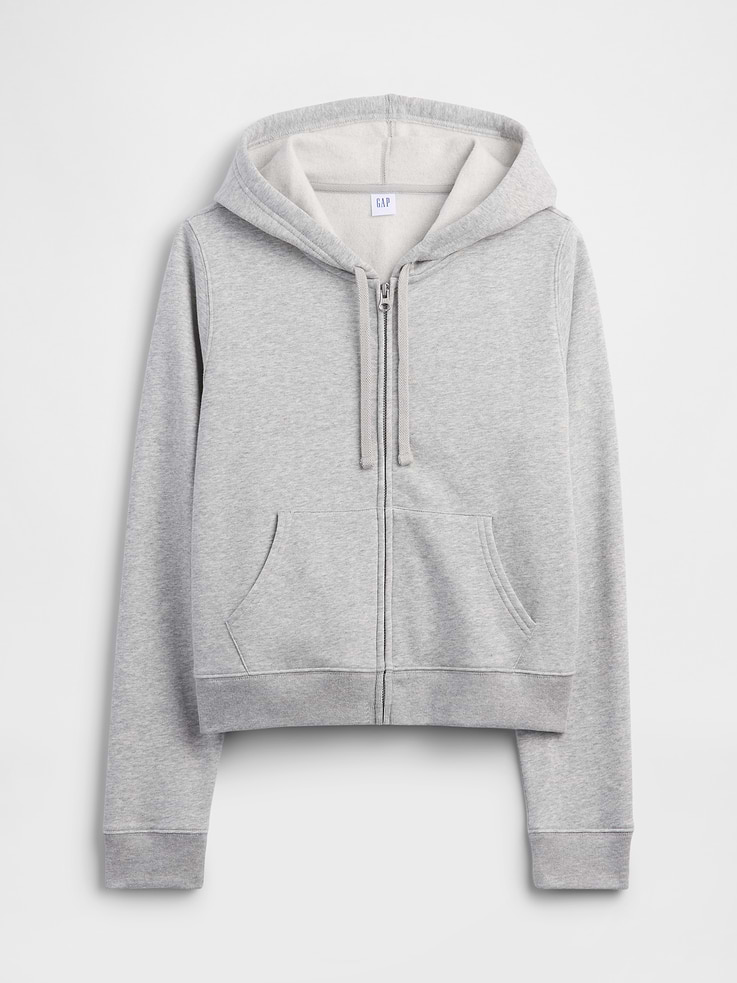Image number 5 showing, Cropped Fleece Zip Hoodie