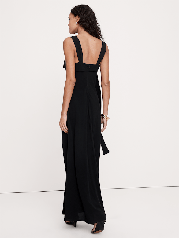 Drapey Georgette Bias-Cut Slip Dress