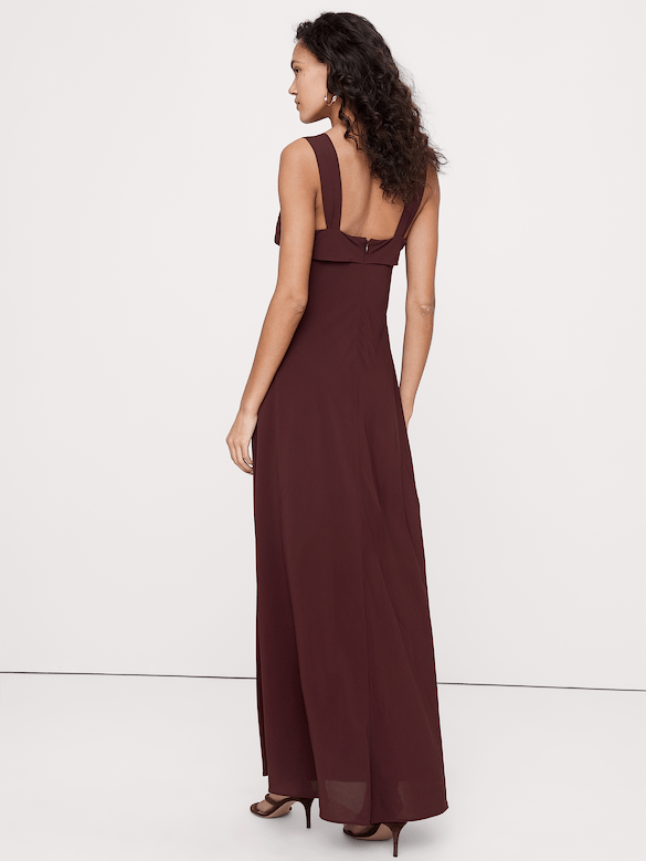 Drapey Georgette Bias-Cut Slip Dress