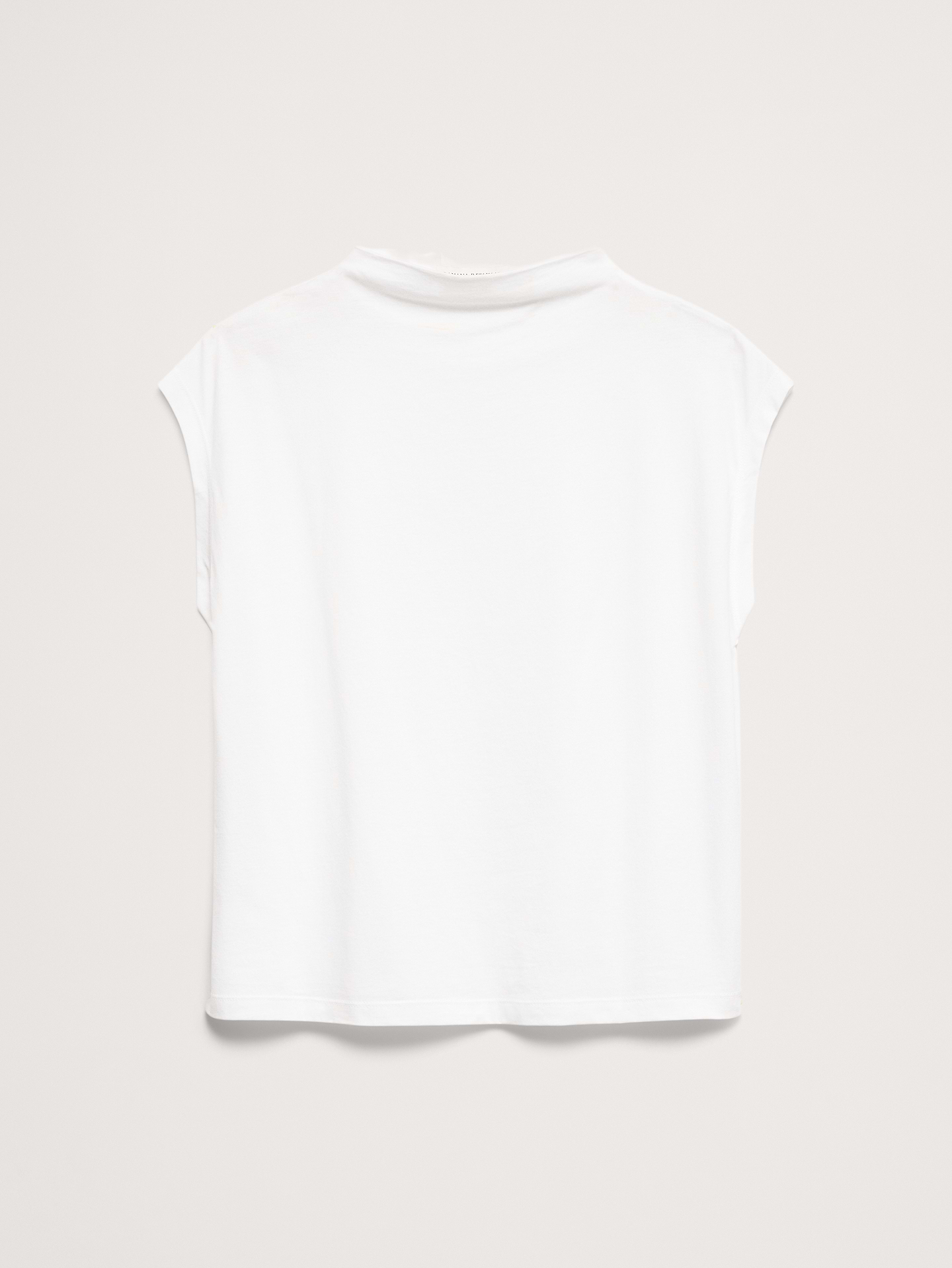 Image number 4 showing, Silky Cotton Mock-Neck Top