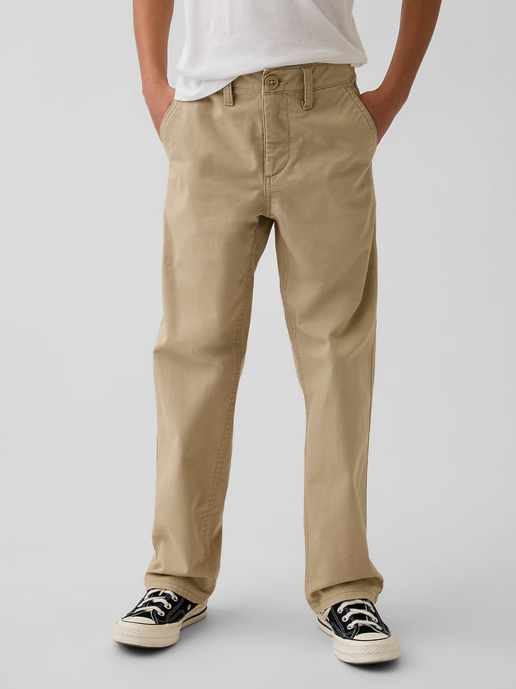 Image number 3 showing, Kids Uniform Stretch Relaxed Straight Khakis