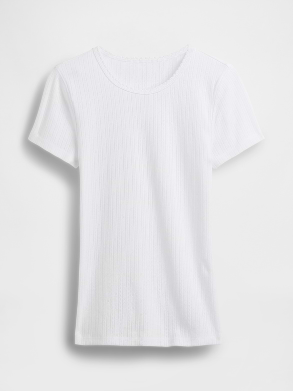 Pointelle Crew T-Shirt