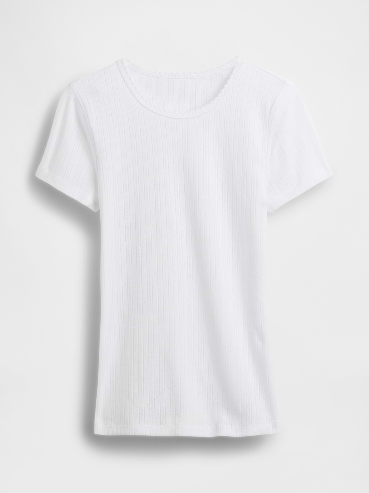Image number 5 showing, Pointelle Crewneck T-Shirt