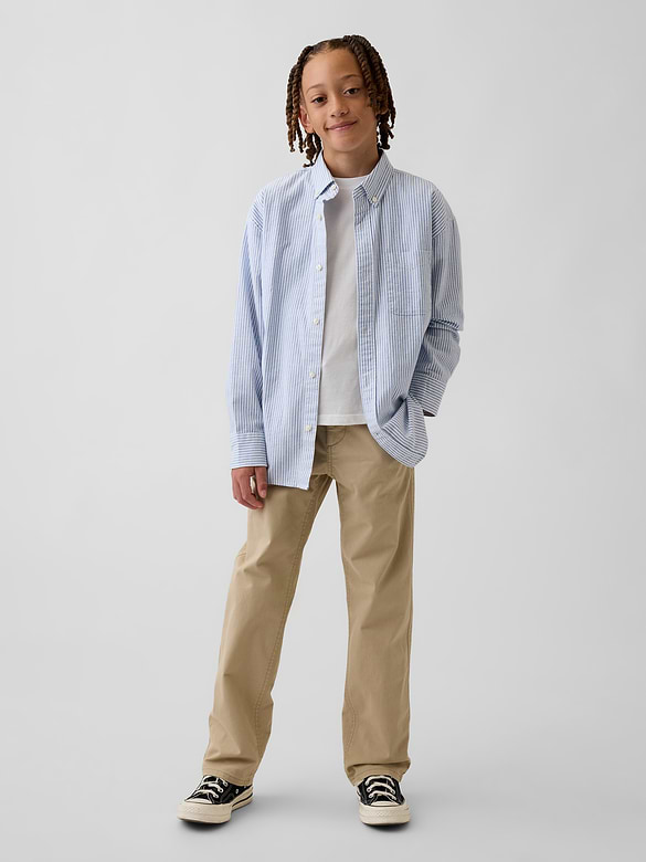 Kids Uniform Stretch Relaxed Straight Khakis