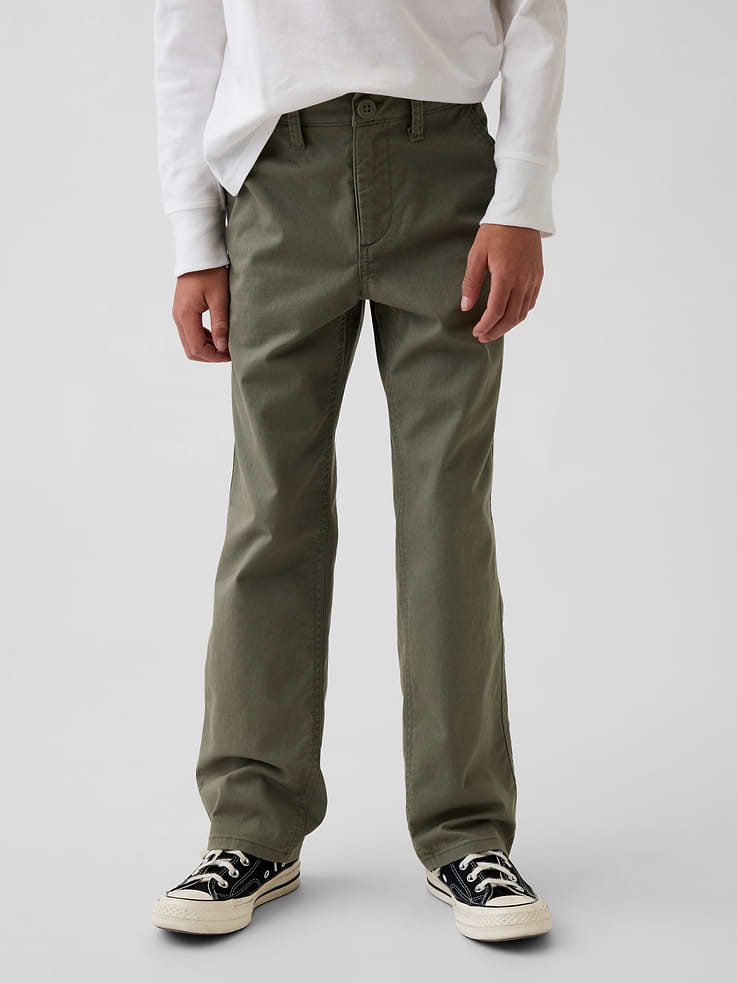 L'image numéro 3 présente Pantalon kaki d’uniforme décontracté et extensible pour Enfant