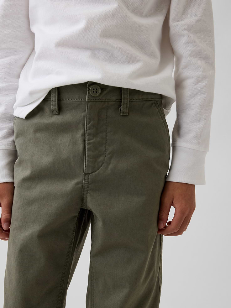L'image numéro 5 présente Pantalon kaki d’uniforme décontracté et extensible pour Enfant