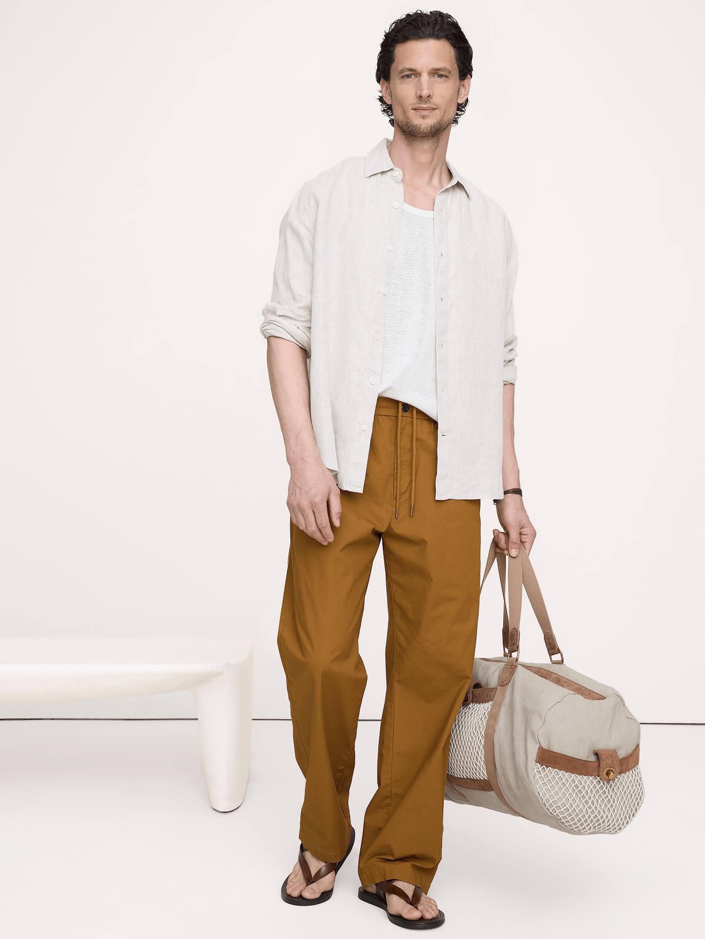 Image number 1 showing, The Weekender Relaxed Pull-On Pant in Cotton