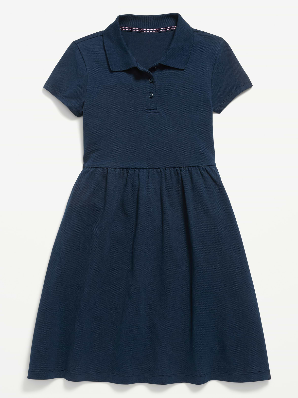 Image number 3 showing, School Uniform Fit and Flare Pique Polo Dress for Girls