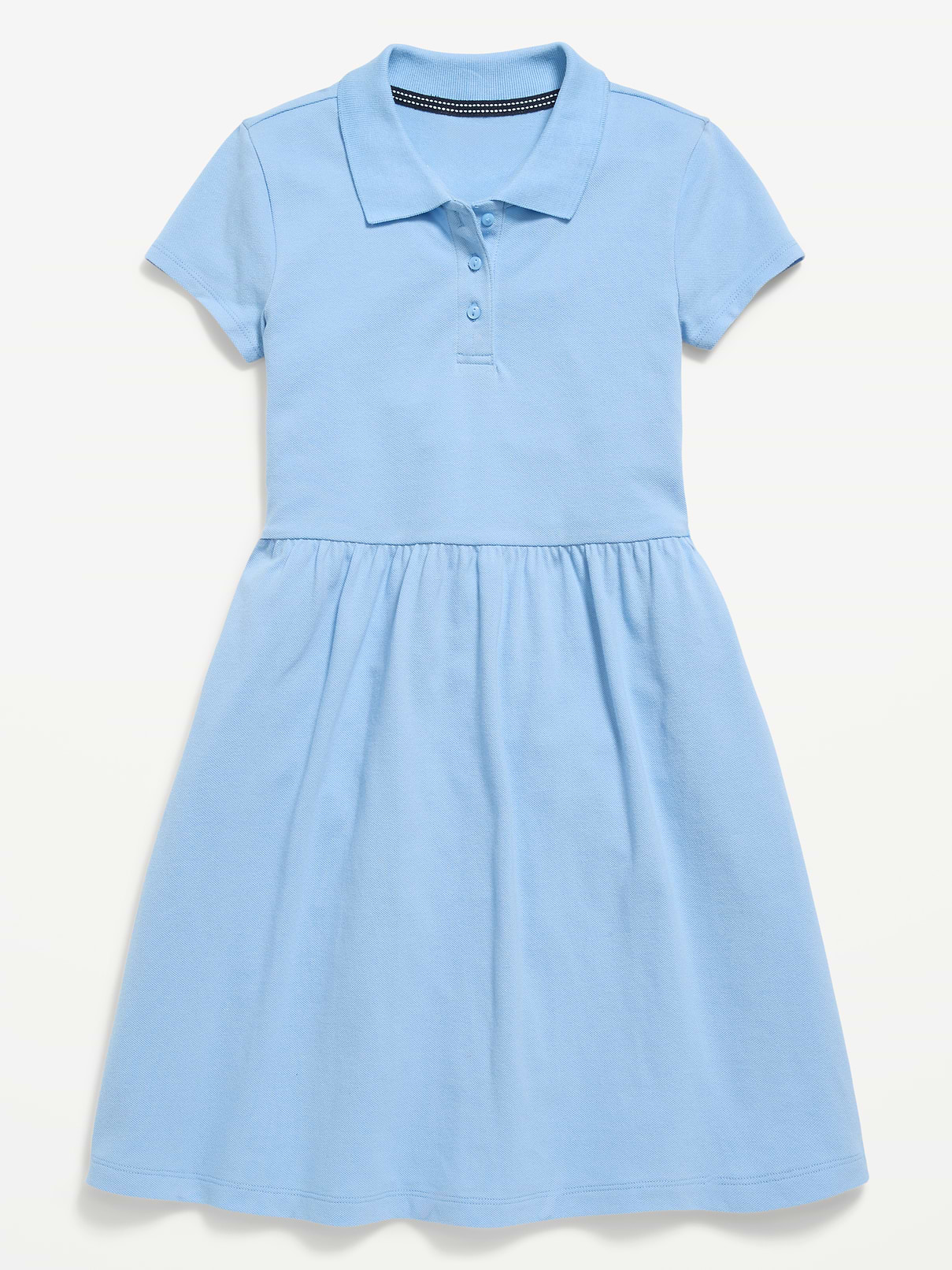 Image number 3 showing, School Uniform Fit and Flare Pique Polo Dress for Girls