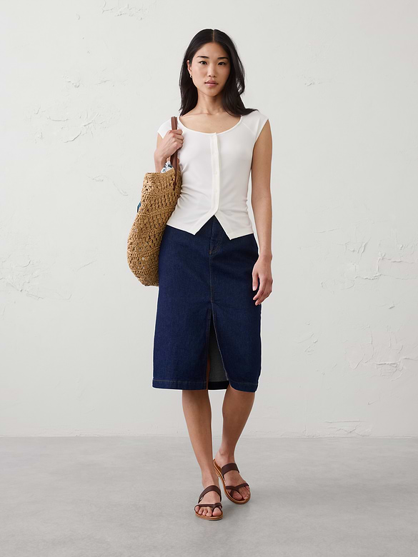 Soft Knit Buttoned Top