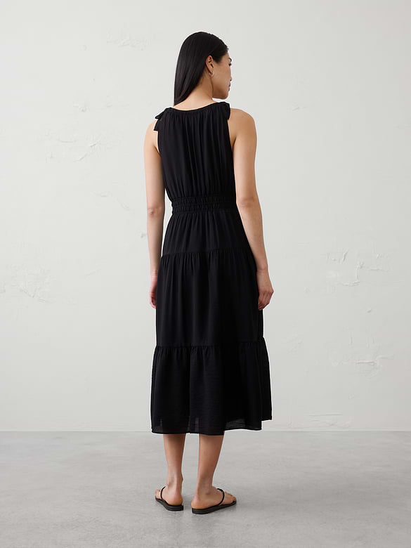 Tied-Shoulder Maxi Dress