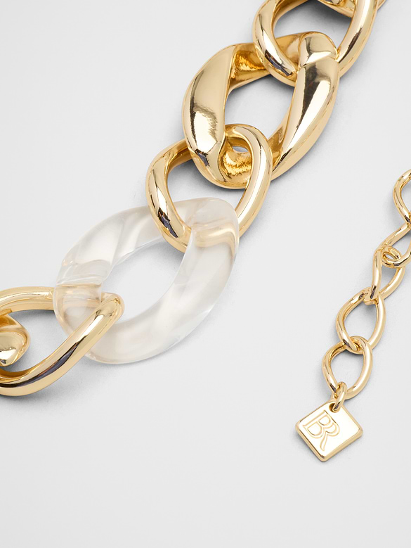 Clear Resin Link Necklace