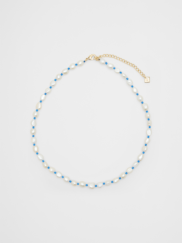 Pearl Colored Station Necklace