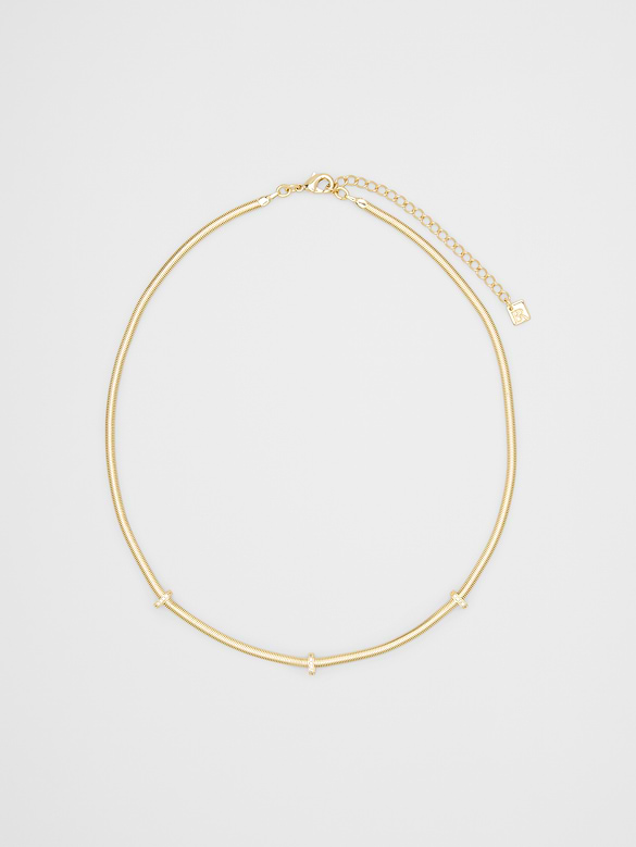 Cubic Zirconia Herringbone Necklace