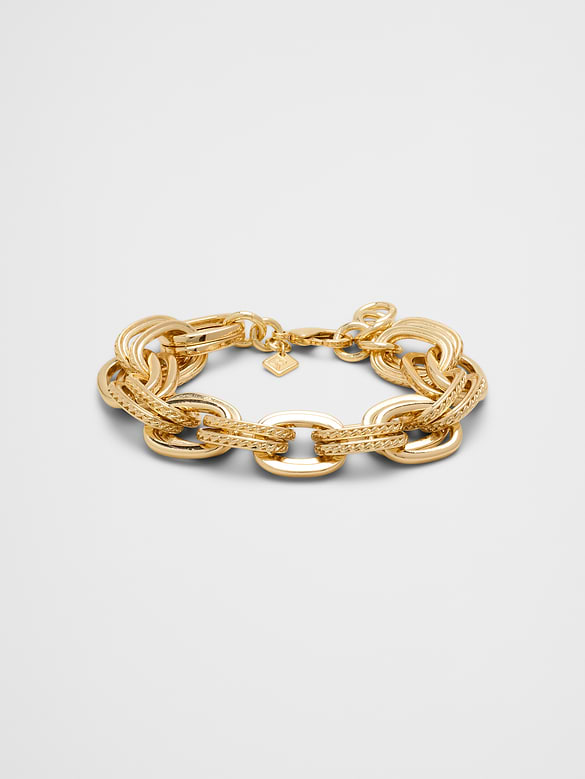 Textured Statement Chain Link Bracelet