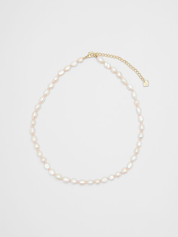 Pearl Colored Station Necklace