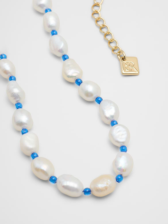 Pearl Colored Station Necklace