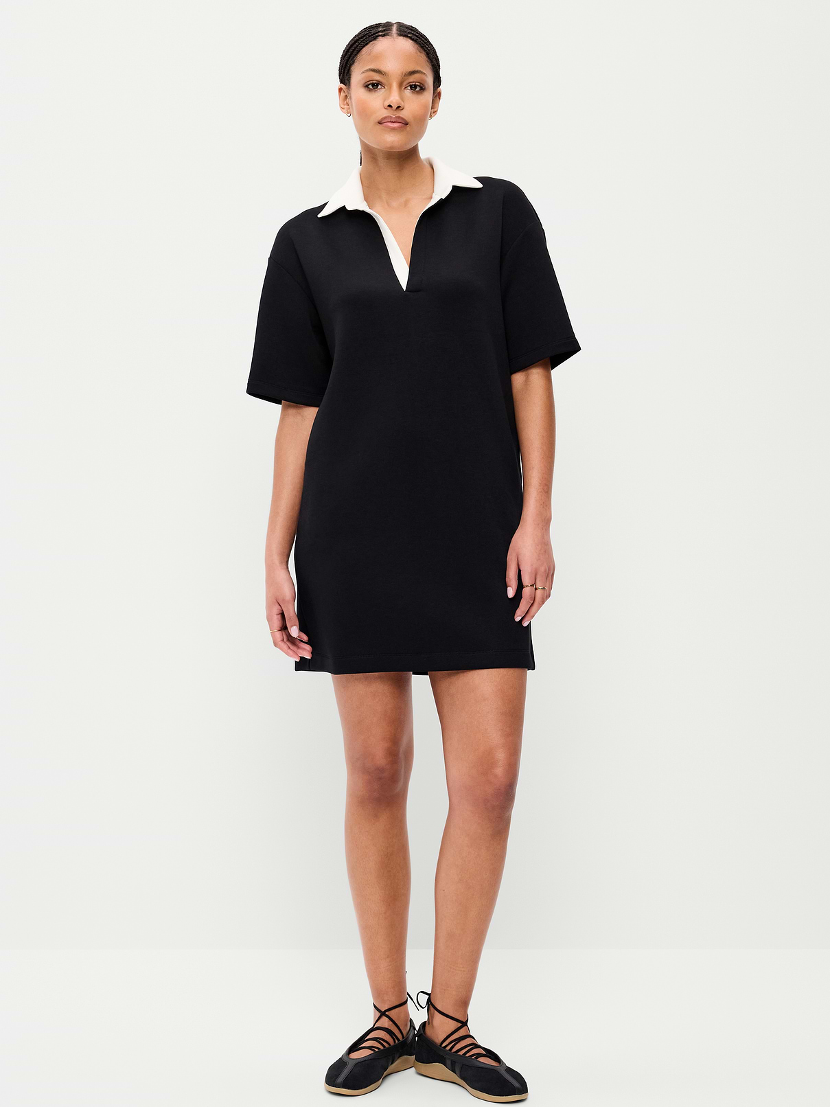 Bounce Fleece Short-Sleeve Polo Dress