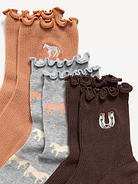 Image number 2 showing, Ruffled Crew Sock 3-Pack for Women