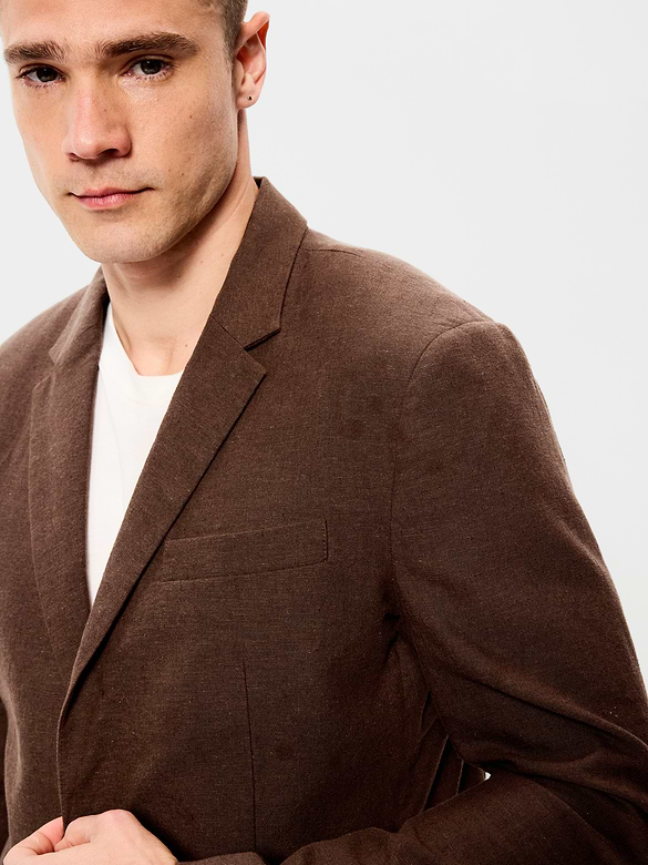 Relaxed Unlined Linen-Blend Blazer